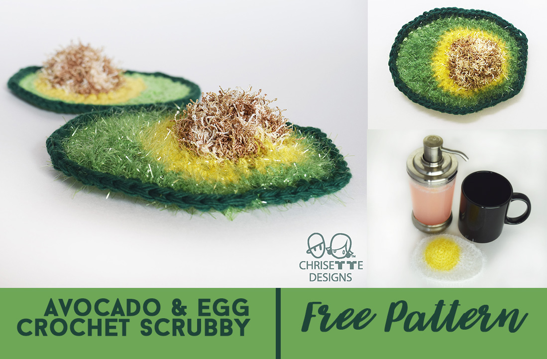 avocado scrubby crochet free pattern