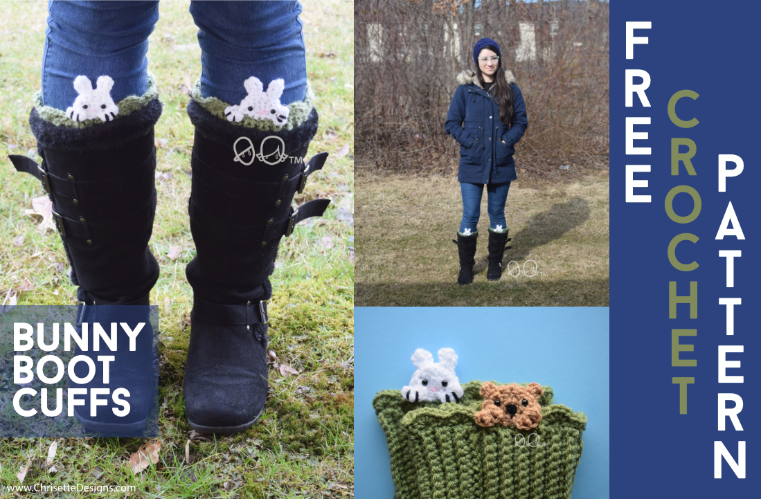 bunny rabbit boot cuffs free crochet pattern