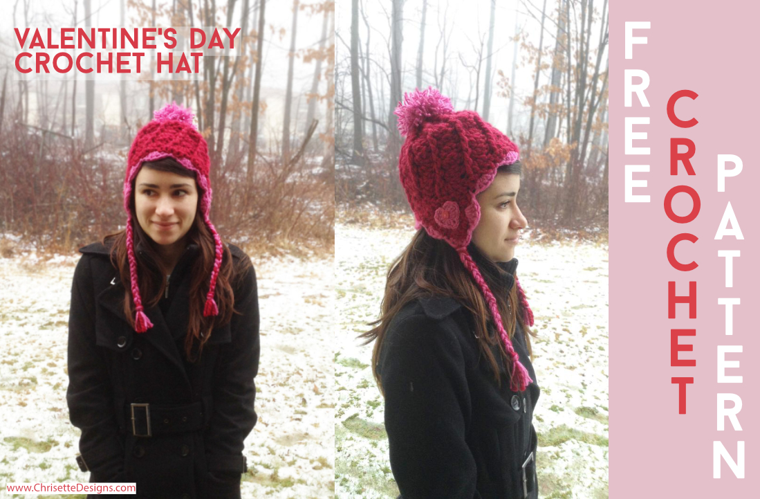 valentines day crochet hat free pattern