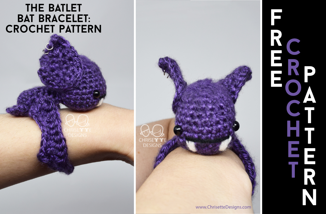 crochet bat bracelet free pattern the batlet